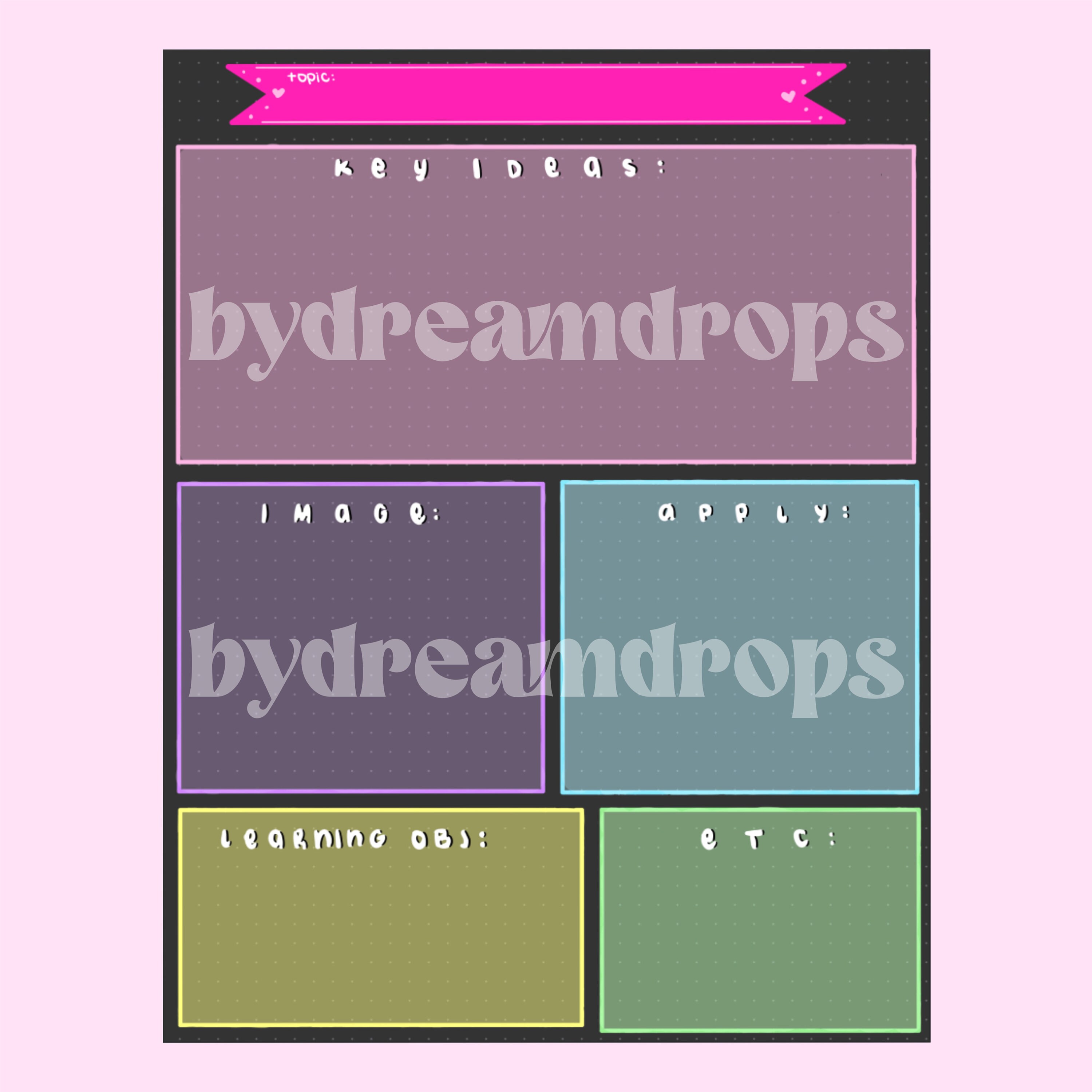 2 Digital Goodnotes Templates, 1 Labeled and 1 Blank, Notes for ...