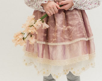 Meisjes roze goud roze incidentele Tutu rok, leeftijd 7-10, 40cm lengte verzamelde rok, verstelbare tailleomvang 45-84cm, handgemaakt, verjaardagscadeau