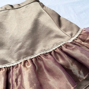 Meisjes occasionele rok, Rose goud, Beige roze, Luxe, Leeftijd 8-11, 40cm lengte verzamelde rok, Tailleomvang 61-85cm, Handgemaakt, Verjaardagscadeau afbeelding 7