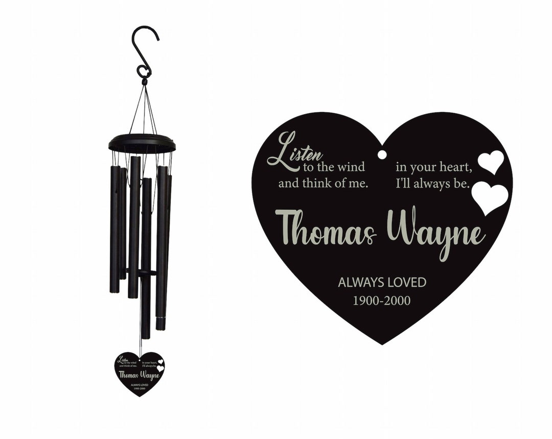 Personalized Memorial Wind Chime Personalized Listen to the Etsy