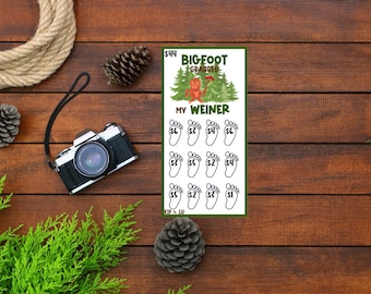 MINI SAVINGS CHALLENGE, Bigfoot Grabbed My Weiner Mini Savings Challenge, bigfoot challenge, sasquatch challenge, forest challenge,