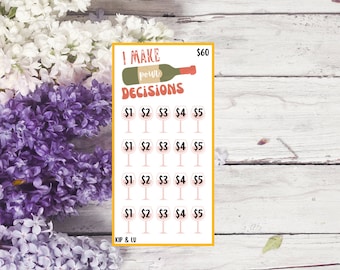 MINI SAVINGS CHALLENGE, I Make Pour Decisions Mini Savings Challenge, wine challenge,