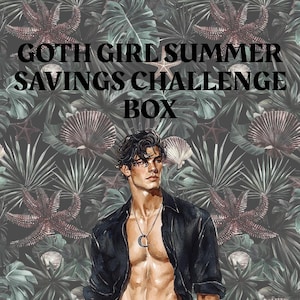 SAVINGS CHALLENGE BOX, Goth Girl Summer Savings Challenge Box, box challenge, goth box challenge, summer challenge, summer box challenge
