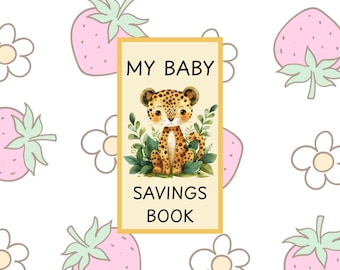 SAVINGS CHALLENGE BOOK, My Baby's Savings Challenge Book, low budget, beginner friendly, beginner budget, baby animals, safari animals,