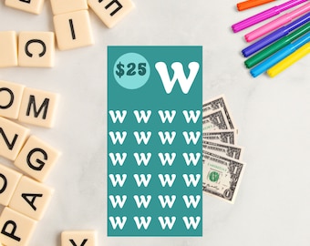 ALPHABET SAVINGS CHALLENGE, Alpha Challenge Letter W, letter challenge, fun challenge, low budget challenge