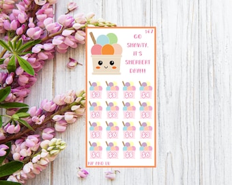 MINI SAVINGS CHALLENGE, Go Shawty It&#39;s Sherbet Day, ijsuitdaging, verjaardagsuitdaging, sorbetuitdaging, leuke uitdaging