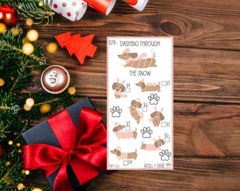 MINI SAVINGS CHALLENGE, Dashing Through The Snow Mini Savings Challenge, weiner dog challenge, dachshund challenge, Christmas challenge
