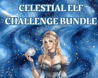 SAVINGS CHALLENGE BUNDLE, Celestial Elf Savings Bundle, challenge bundle, savings bundle, celestial, elf, elf challenge, sun, moon, stars
