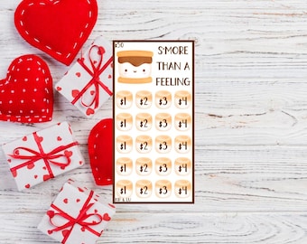 MINI SAVINGS CHALLENGE, Smore Than A Feeling Mini Savings Challenge, smore challenge, Valentine's challenge, food challenge, love challenge