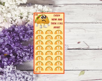 MINI SAVINGS CHALLENGE, Every Now & Then I Fall Apart Mini Savings Challenge, taco challenge, Cinco de Mayo Challenge, fun challenge