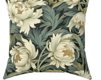 Poduszka kwiatowa William Morris: dwustronna poduszka dekoracyjna