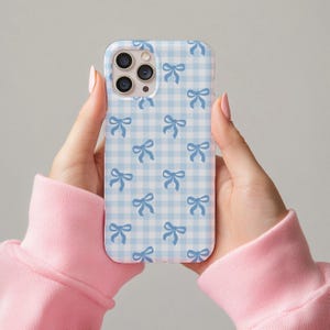 iPhone Hülle mit Blauer Schleife