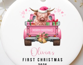 Gepersonaliseerde eerste kerstversiering voor baby, keramische aandenken