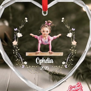 Gymnast ornaments, Personalized Gymnastics Christmas Ornament, Gymnastics Gift, Gifts for Gymnast, kids christmas ornament, kids ornament
