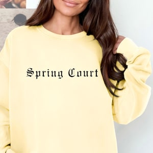 Comfort Colors® Shirt, Spring Court Sweatshirt, Acotar, Acotar Geschenk, Acotar Gerichte, Acotar Geschenke, Geschenke für Buchliebhaber, Buch Acotar, Bücherwurm