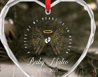 Miscarriage Ornament, Infant Loss, Baby Memorial, Sympathy Gift, Remembrance Keepsake for Baby Loss Tribute, Crystal Glass ornament