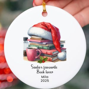 Book lover ornament, Christmas Ornament Gift For Book Lovers, Bookish Gift, Book Lover Gift, Bookish Ornament, book lovers ornament