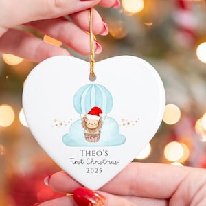 Personalized baby&#39;s first christmas ornament boy, new baby gift, Baby Keepsake, Custom Newborn Gift, Christmas ornament for newborn baby