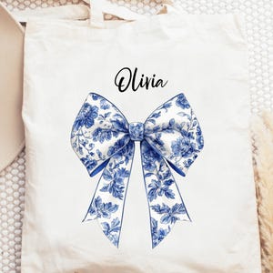 Sac cabas personnalisé Cabas avec noeud Sac d'été Shopper Cadeau de demoiselle d'honneur Cabas d'épicerie réutilisable Cabas personnalisé Farmers Market Sac cabas personnalisé en toile