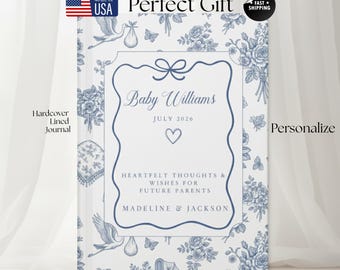 Libro degli ospiti personalizzato per baby shower, copertina rigida minimalista