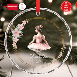 Personalized Ballet Ornament, Ballet girl ornament, Ballet gifts for dancers, Ballet gifts, Ballet girl, girl ornament, Dance ornament