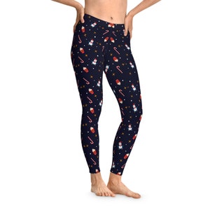 Christmas Leggings, yoga leggings, festive leggings, matching leggings, group leggings, women&#39;s leggings, Holiday ladies tights, Xmas tights