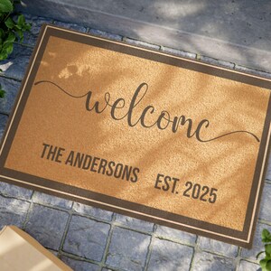 Housewarming Gift, Custom Doormat, Last Name Doormat, Wedding Gift, Custom Door mat, Anniversary Gift, Personalized Doormat, Door Mat
