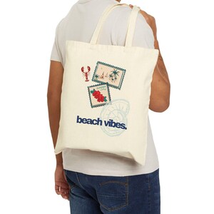 Fischer - Einkaufstasche aus Baumwoll-Segeltuch - Sommer, Strand, Reise, Geschenk für sie, nautisches Küstengefühl