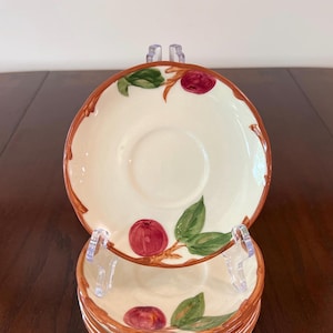 Vintage Franciscan Apple Saucers - Set of 6 - California Farmhouse Dinnerware