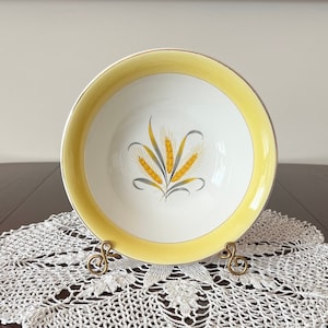Alliance - Goldcrest - 8&quot; Round Vegetable Bowl - golden wheat style - farmhouse - vintage dinnerware