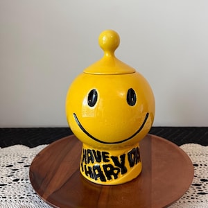 Mccoy Smiley Face Cookie Jar - Etsy