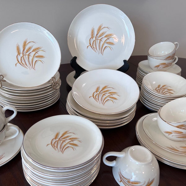 Homer Laughlin- Golden Wheat- luncheon plates, salad plates, bread plates, soup bowls, dessert bowls, cups & saucers- sold individually