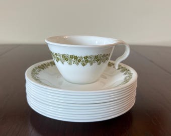 Vintage Corelle Spring Blossom Crazy Daisy Cup Saucer Set Hook