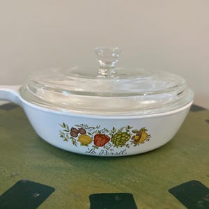 CORNING WARE - Spice of Life - 6&quot; Menuette Pan/Skillet & Lid  (Centura) -  P-83-B - Vintage Corning Ware