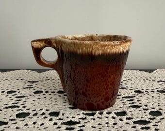 Vintage, Rare Hull Mccoy Brown Drip Glaze, Mug, Gravy Boat, Bowl