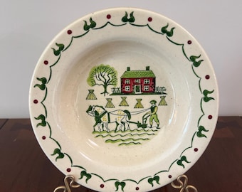 Vintage Metlox Poppytrail 8.5" Rim Soup Bowls (Set of 3), California Pottery, Americana