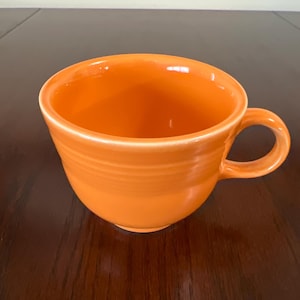 Homer Laughlin - Fiesta - Tangerine Flat Cup - Lead Free - Vintage