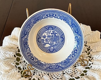 Vintage Blue Willow Bowls - Chinoiserie Farmhouse Dinnerware - Set of 2 (6.25")