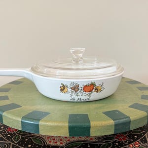 Corning Ware - Spice of Life (Centura) - 6&quot; Menuette Pan/Skillet & Lid - p-83-b - Vintage Corning Ware