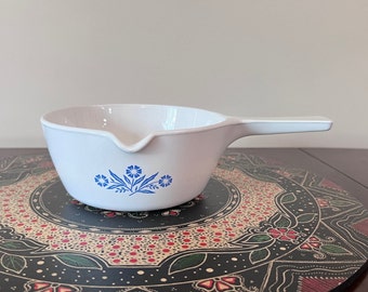 Corning Ware - Blue Cornflower - Saucepan - No Glass Lid - 2.5 Cup Saucepan - P-89-B - vintage corning ware - vintage cookware