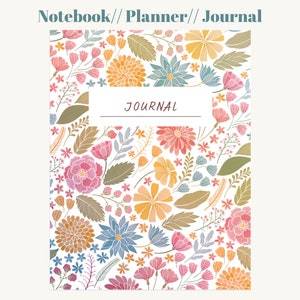 Vintage Flower Themed Digital Journal l Digital Diary l Digital Notebook