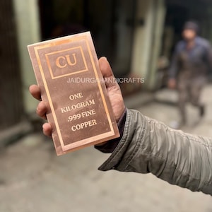 Copper Ingot 1kg 2.2lb Pure Copper Solid Bullion Metal Bar