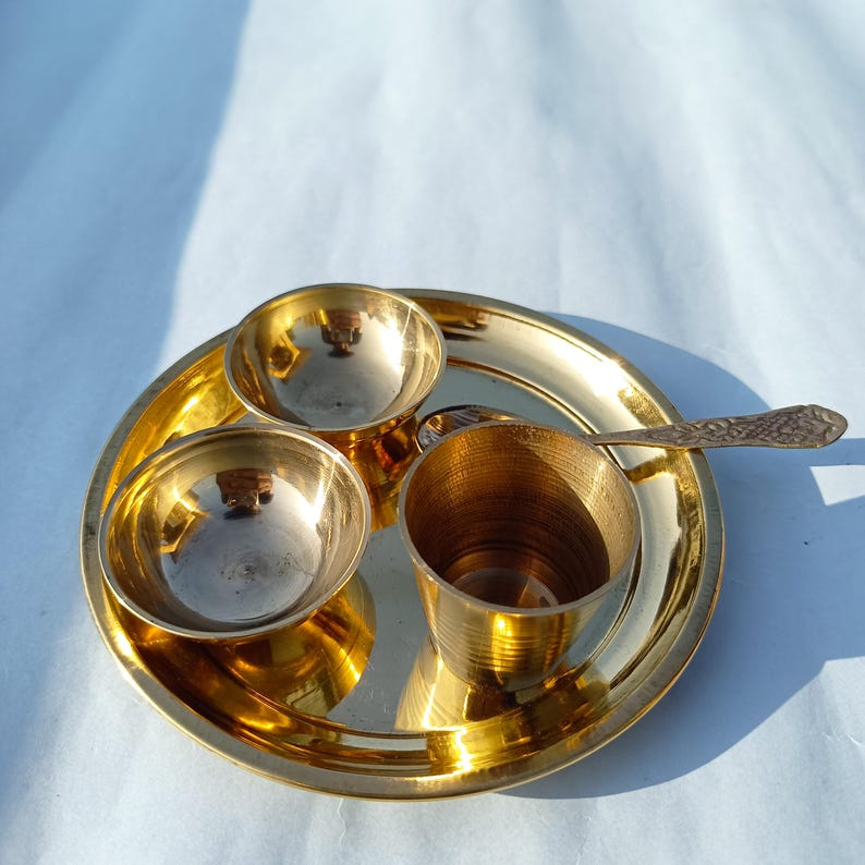 Brass Gold Thali