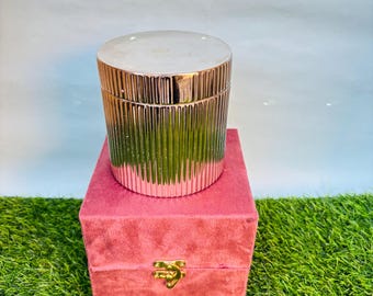 Antique Brass Metal Container Box Laddu Box/Dry Fruit Box, Storage Box, Free Delivery
