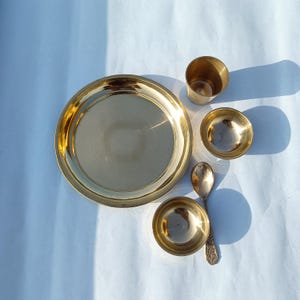 Spoon | 2 Bowls | Glass | Pooja Thali Set | Express Free Delivery