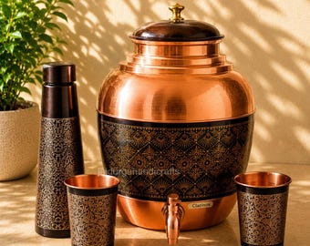 ヴィンテージ銅ケトル（磁器ハンドル付き）｜素朴な農家風インテリア
