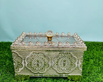 German Silver Laddu box/dry fruit box, Gift for Wedding Anniversary, Dry Fruit Box, Storage Box, Gifting Box, Diwali Gifts, Silver Box