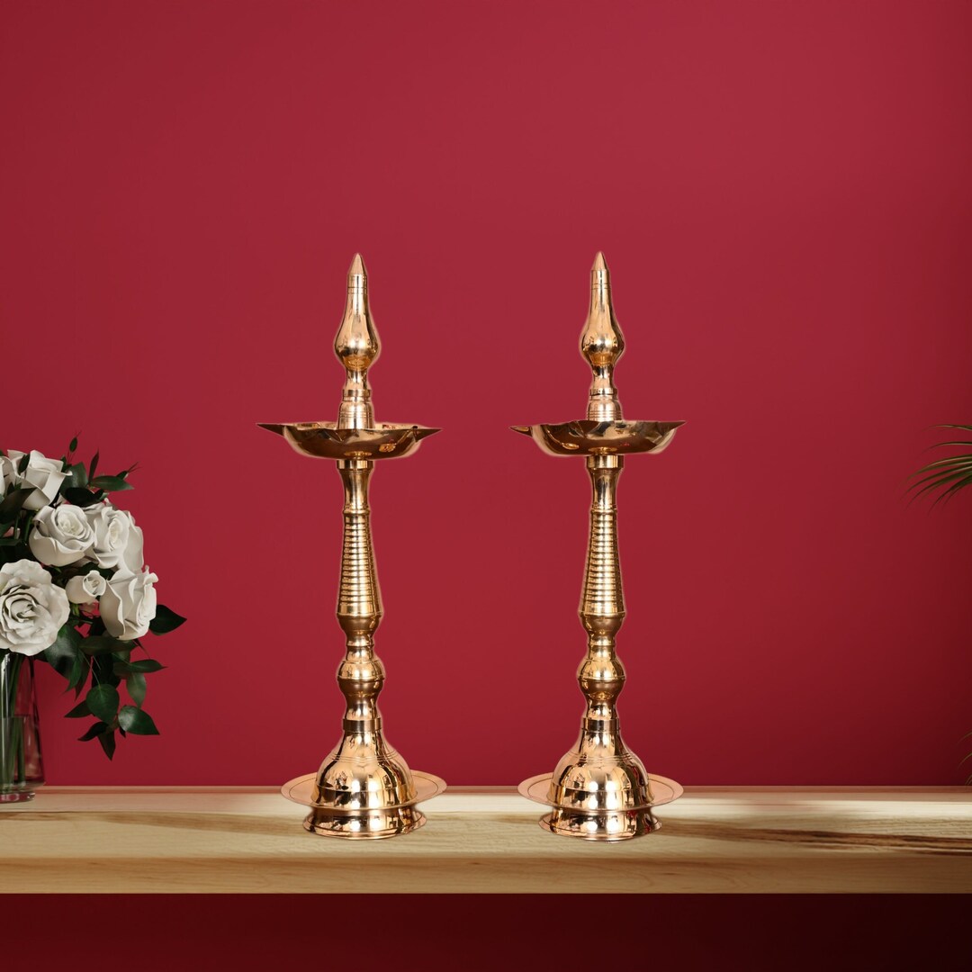 Diya Store Brass Oil Diya | Brass Diya Stand | Pooja Articles | Fancy Brass Diya ...