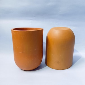 Zestaw nieszkliwionych glinianych szklanek do herbaty i kawy | 250 ml każda | Kubki gliniane | Szklanki do picia | Darmowa dostawa