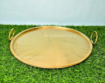 Messing Dosa Tawa Mit Griff Für Küche | Messing Tawa Für Dosa | 31,5 cm Messing Tawa mit ayurvedischen Nutzen für die Gesundheit | Kostenlose Lieferung